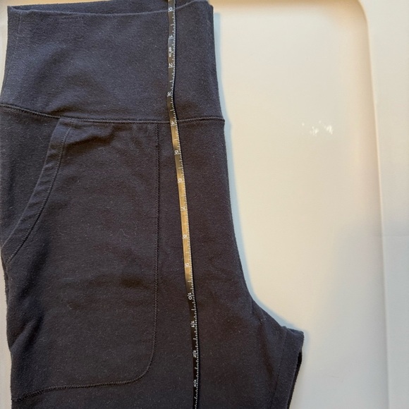 Nordstrom Black Cotton Blend Leggings With Pockets Size L - Picture 6 of 6